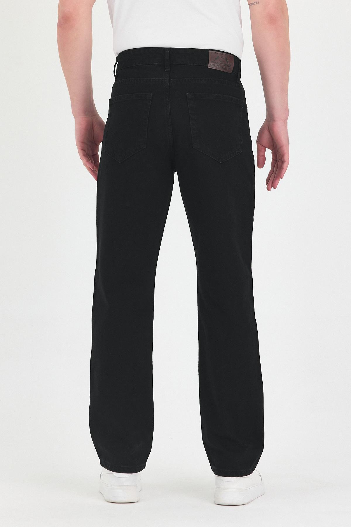 Erkek Baggy Fit Kot Pantolon Siyah