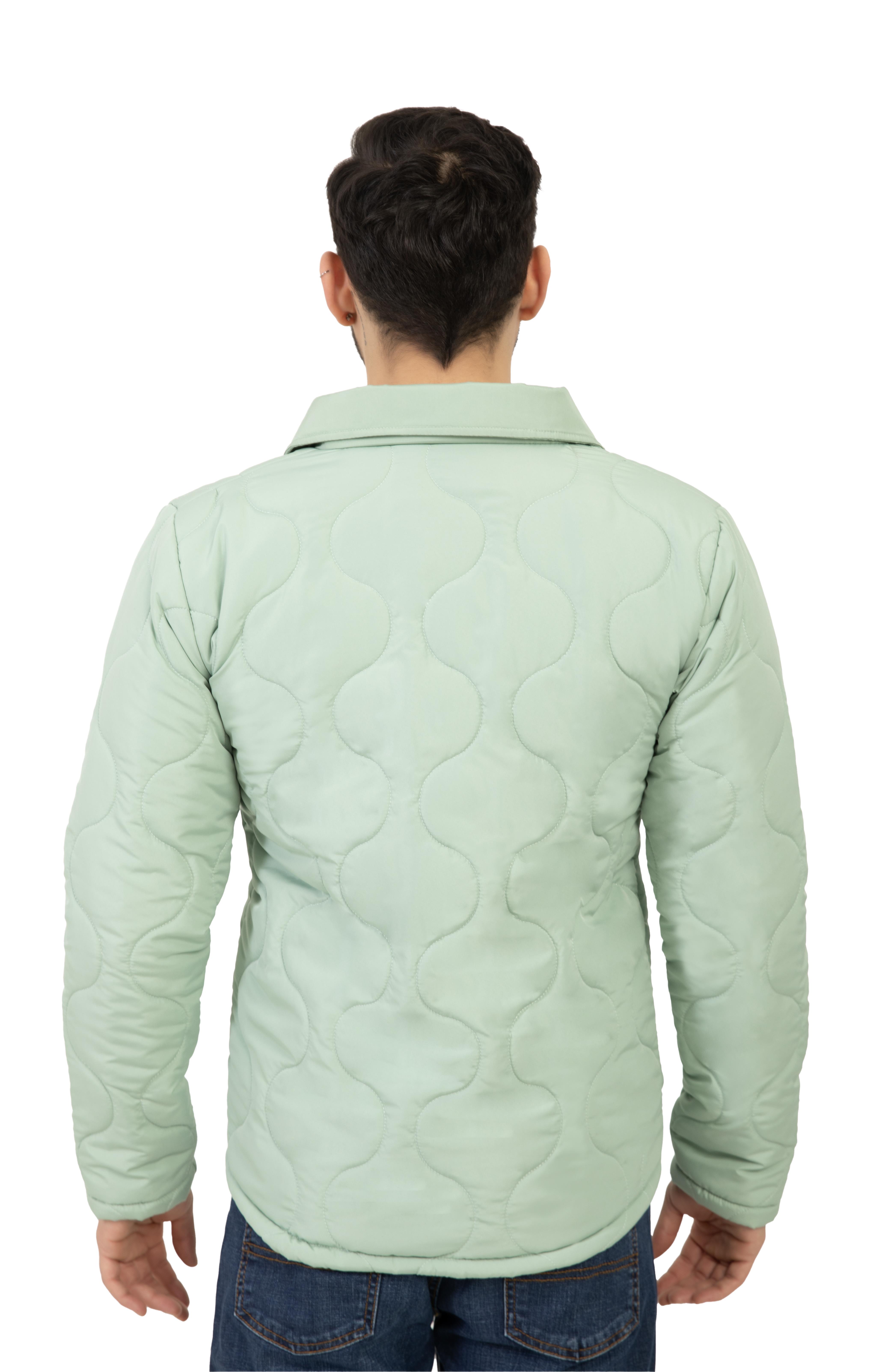 Erkek Regular Fit Kapitone Mont Yeşil