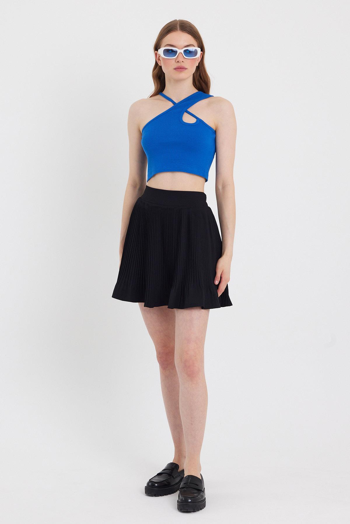 Kadın Askılı Crop Kaşkorse   Saks