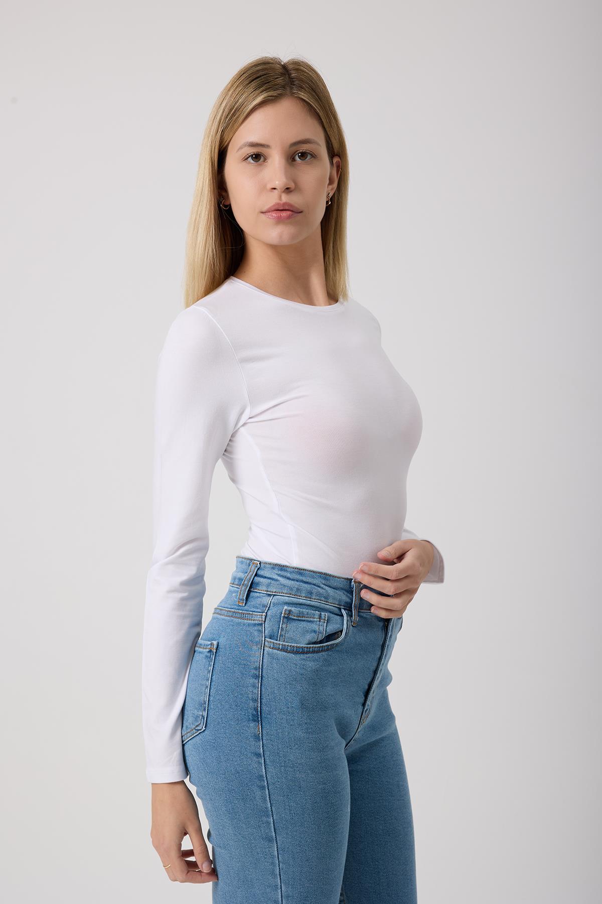 Kadın Basic body Beyaz