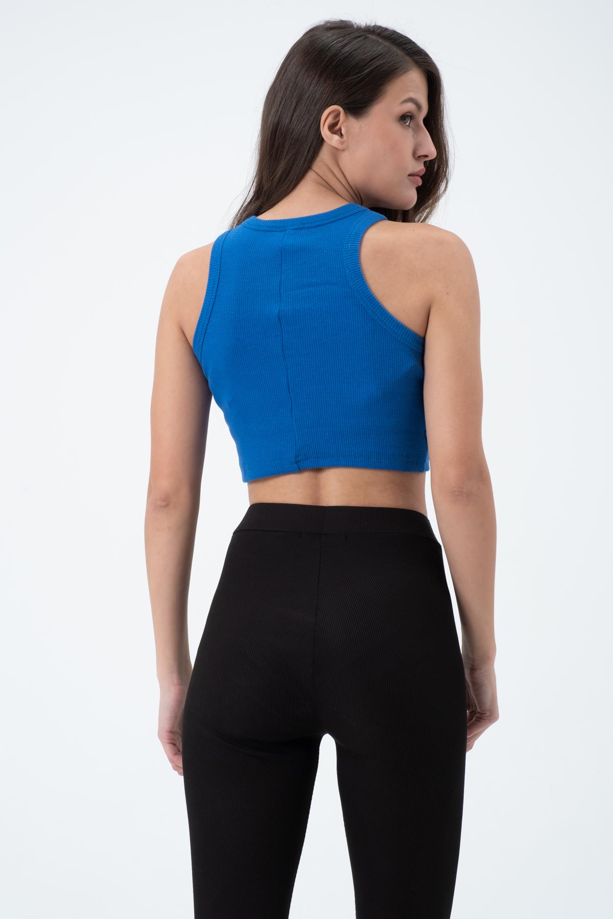Kadın Kaşkorse Crop Atlet   Saks