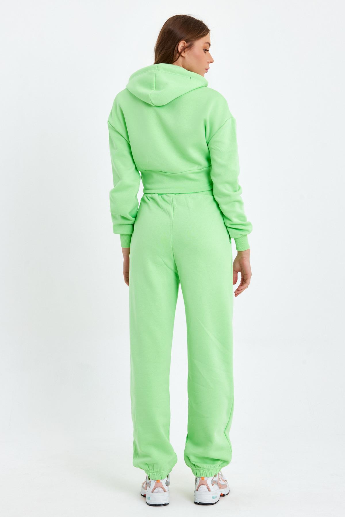 Kadın Korse Detaylı Sweatshirt Yeşil