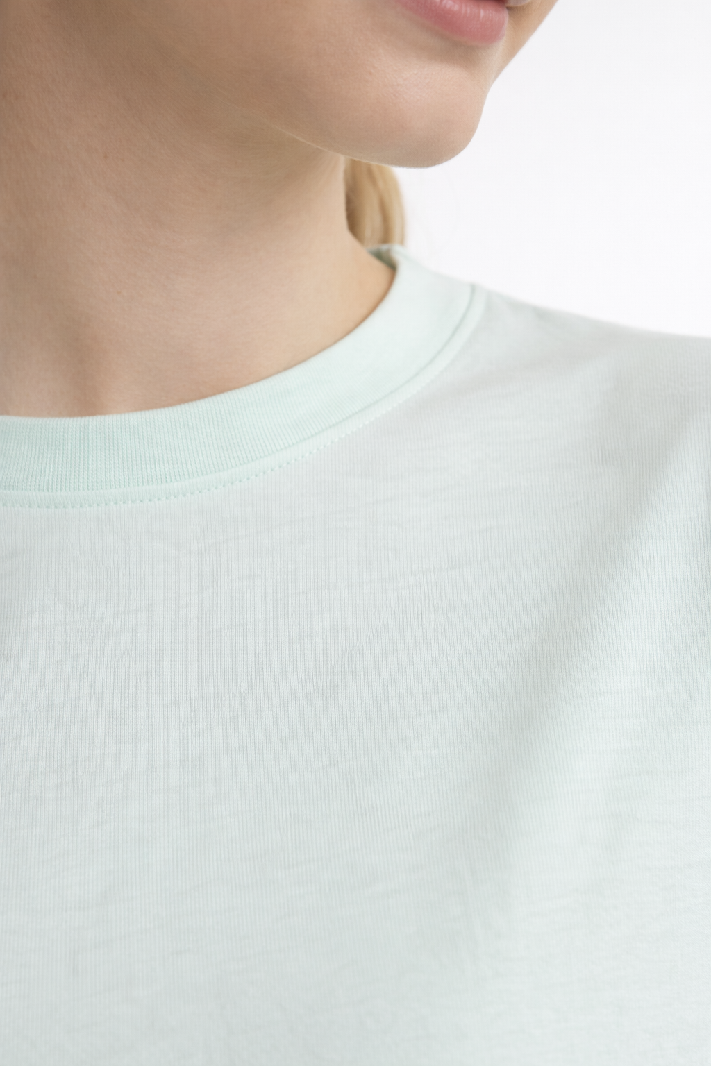 Kadin Oversize Fit Crop Tişört yeşil
