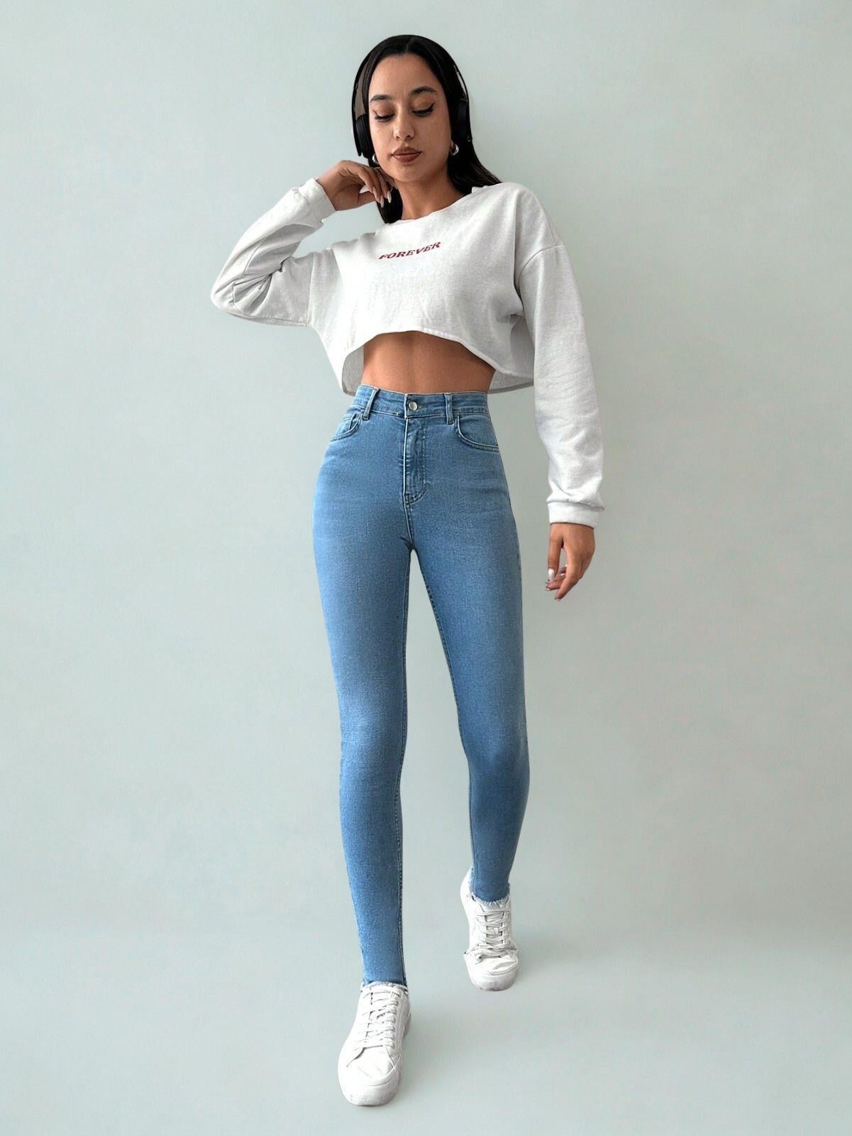 Kadın Skinny Fit Denim Jeans