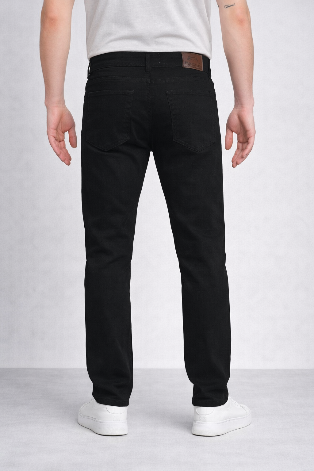 Regular Fit Likralı Erkek Denim Kot Pantolon Siyah