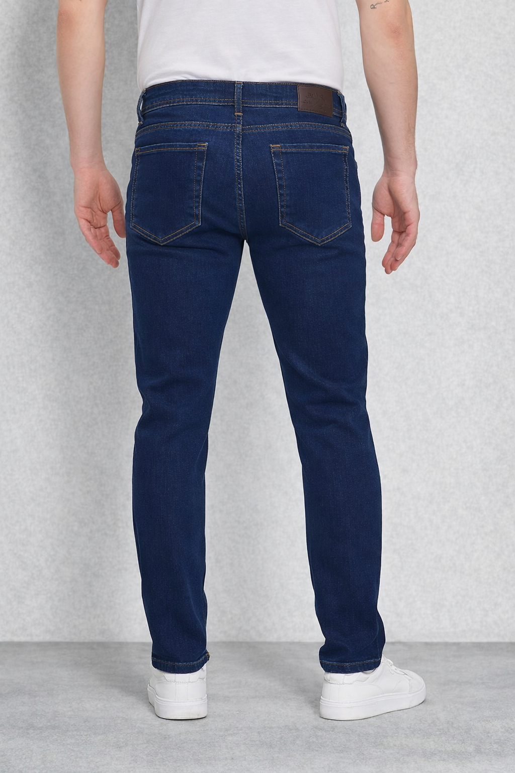 Regular Fit Likralı Erkek Denim Kot Pantolon Lacivert
