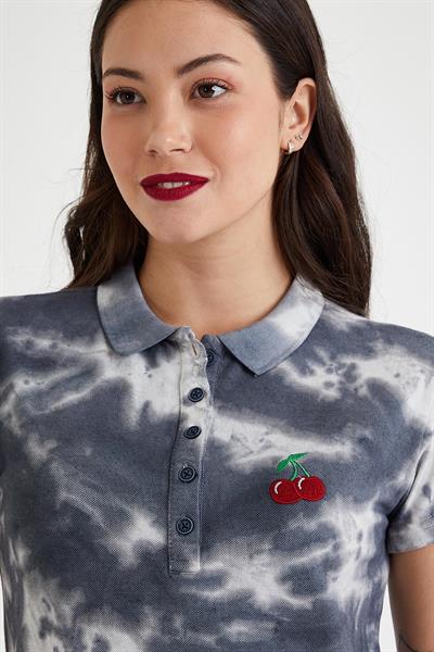 Kadın Batik Yıkamalı Elbise  Siyah