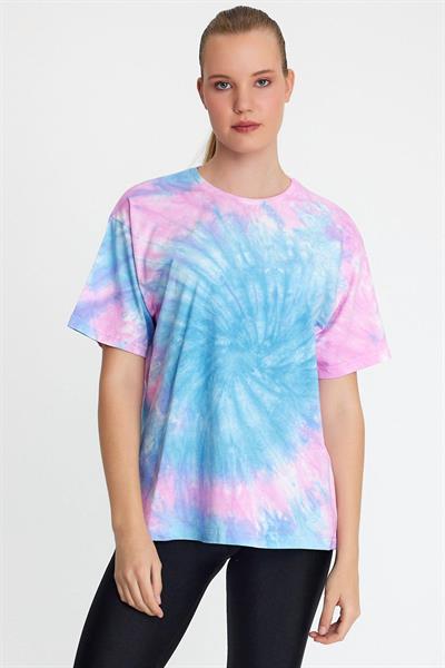 Kadın Batik Yıkamalı Oversize Mavi