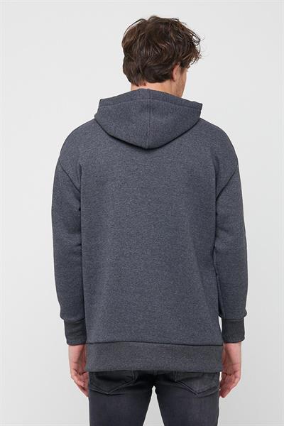 Ünisex Fermuarlı Sweatshirt  Antrasit