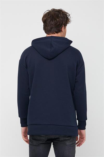 Ünisex Fermuarlı Sweatshirt  Lacivert