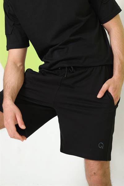 Erkek 2 İplik Şort Siyah
