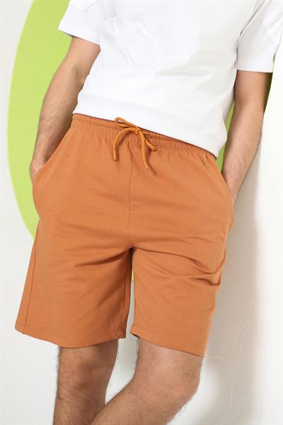 Erkek 2 İplik Şort Taba