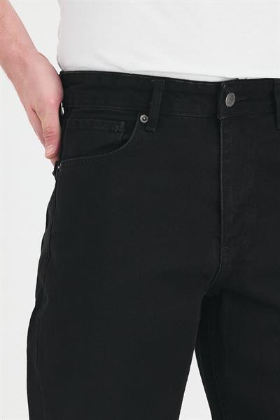 Erkek Baggy Fit Kot Pantolon Siyah