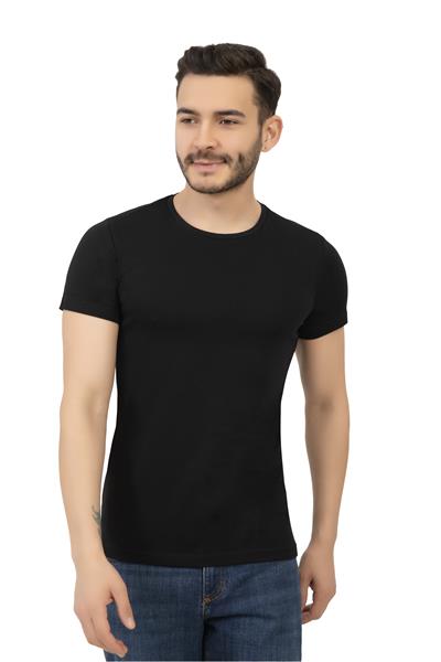Erkek Bisiklet Yaka Regular Fit Basic Tişört Siyah