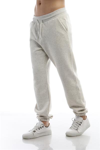 Erkek 3 İplik Şardonlu Eşofman Altı Kar Melanj