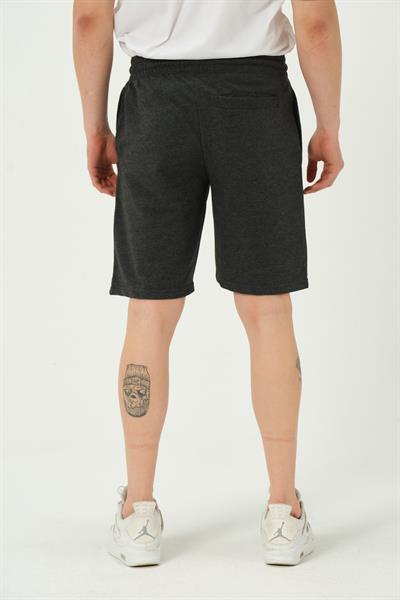 Erkek Fermuar Detaylı Şort Antrasit