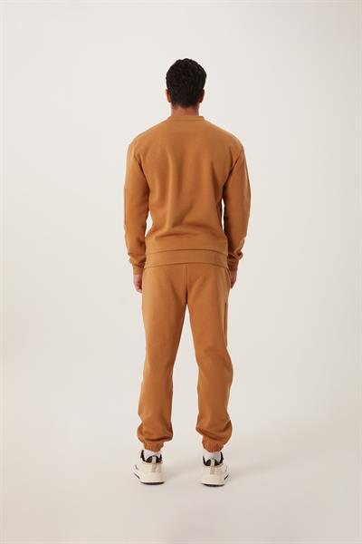 Erkek Fermuar Detaylı Sweatshirt Kahverengi
