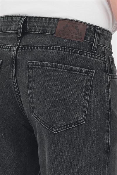 Erkek Füme Yıkamalı Baggy Fit Kot Pantolon