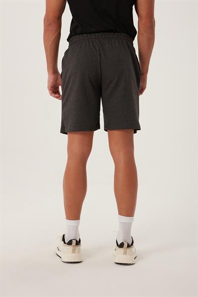 Erkek Antrasit Basic Lastikli Bağcıklı Regular Fit Şort