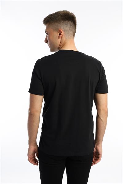 Erkek Golf Nakışlı Regular Fit Basic Tişört Siyah