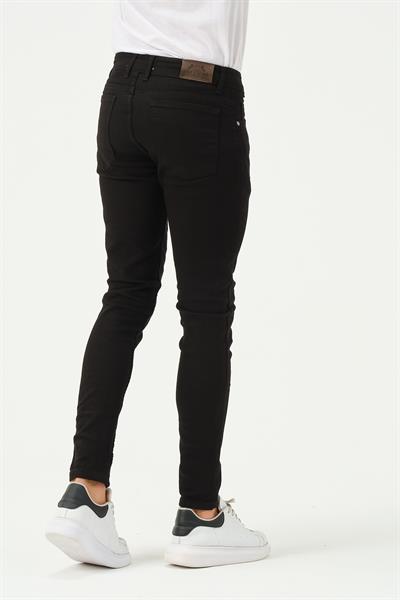 Erkek Sknny Fit Jogger Kot Pantolon Siyah