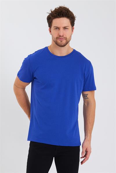 Erkek Pamuk Modal Regular Fit T-shirt Saks
