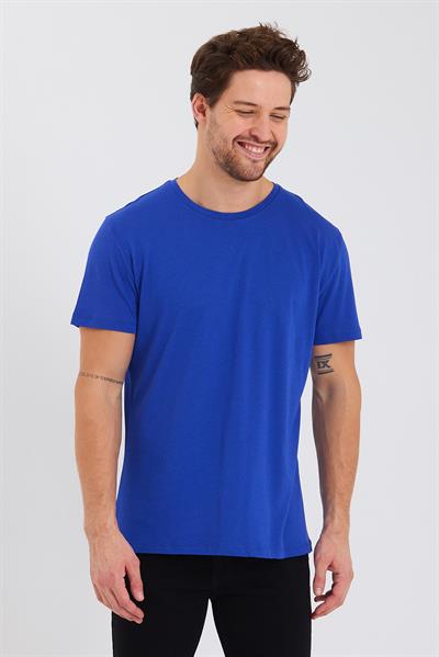 Erkek Pamuk Modal Regular Fit T-shirt Saks