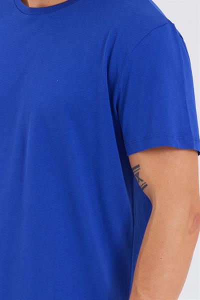 Erkek Pamuk Modal Regular Fit T-shirt Saks