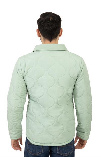 Erkek Regular Fit Kapitone Mont Yeşil