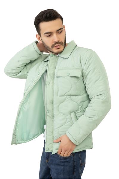 Erkek Regular Fit Kapitone Mont Yeşil