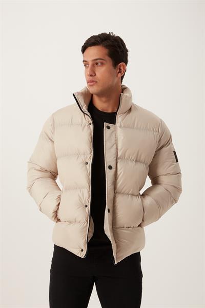 Erkek Regular Fit Şişme Mont Taş