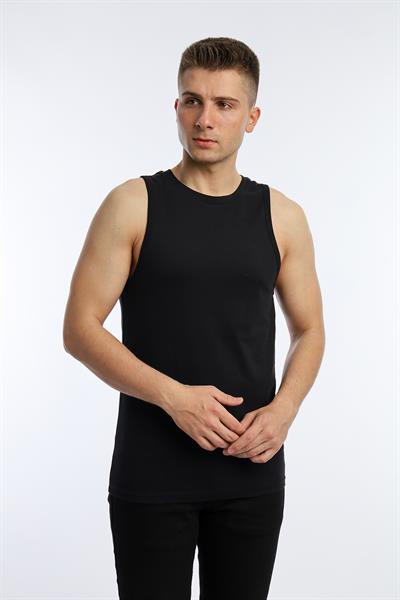 Erkek Slim Fit Atlet Siyah