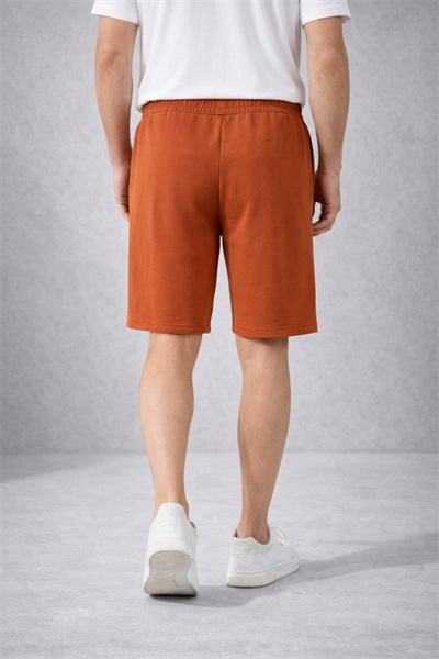 Erkek Taba Basic Lastikli Bağcıklı Regular Fit Şort