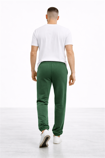 Erkek Yeşil Jogger Eşofman Altı – Lastikli Paça Rahat Kalıp