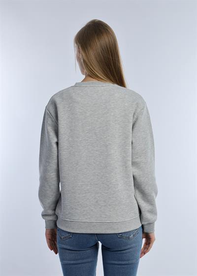 Kadın 3 İplik Şardonlu Woodall Mtn Baskıli Sweatshirt Gri Melanj