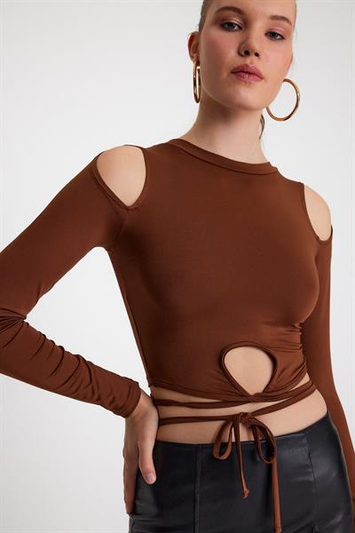 Kadın Allegro Crop  Kahverengi