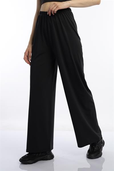 Kadın Allegro Kumaş Oversize Pantolon Siyah