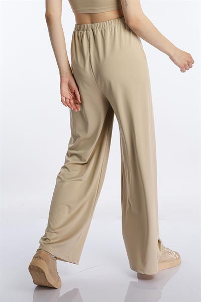 Kadın Allegro Kumaş Oversize Pantolon Vizon