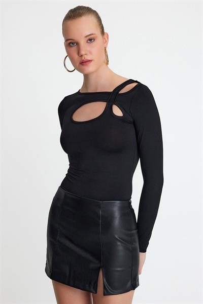 Kadın allegro T-shirt Siyah