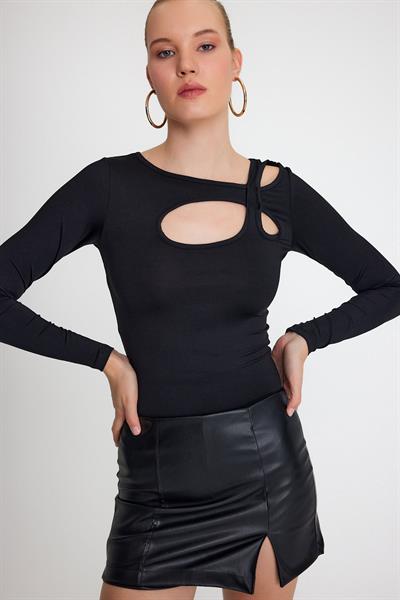 Kadın allegro T-shirt Siyah