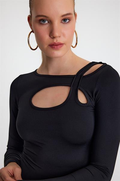 Kadın allegro T-shirt Siyah