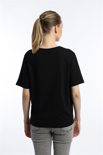 Kadın Art Atelier Baskılı Regular Fit Tişört Siyah