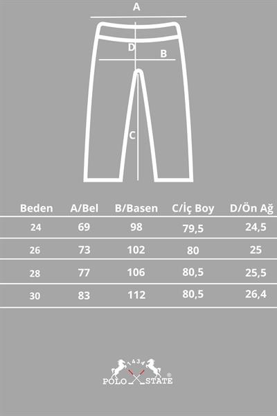 Kadın Bol Kalıp Kot Pantolon Jeans Mavi
