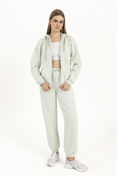 Kadın Fermuarlı Regular Fit Sweatshirt Mint