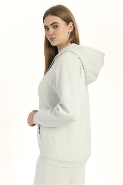 Kadın Fermuarlı Regular Fit Sweatshirt Mint