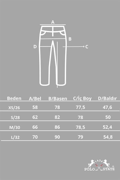 Kadın İspanyol Paça Yırtmaçlı Jeans Mavi