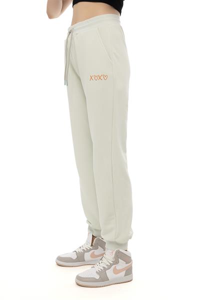 Kadın Kalp Nakışlı Eşofman Altı Mint