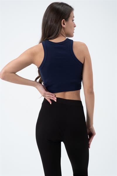 Kadın Kaşkorse Crop Atlet   İndigo