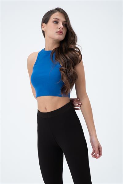 Kadın Kaşkorse Crop Atlet   Saks