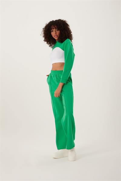 Kadın Oversize Crop  Yeşil